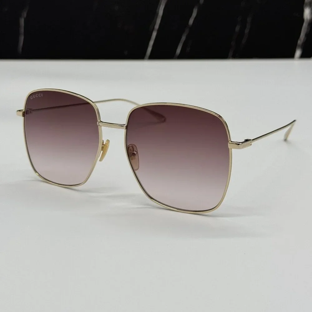 NEW GUCCI GG1031S 010 LIMITED EDITION WITH EARRINGS GOLD WOMEN GUCCI SUNGLASSES - Picture 5 of 12